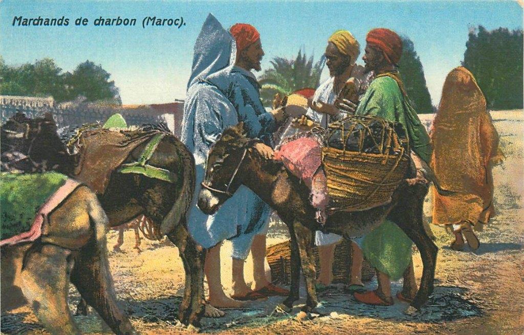 701-445-003 Maroc Marchands de charbon, Verzenden, Voor 1920, Overig Europa