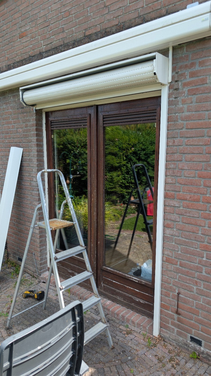 Gebruikt rolluik, wit, 230x187.5, Ophalen, Gebruikt, 200 cm of meer, Wit