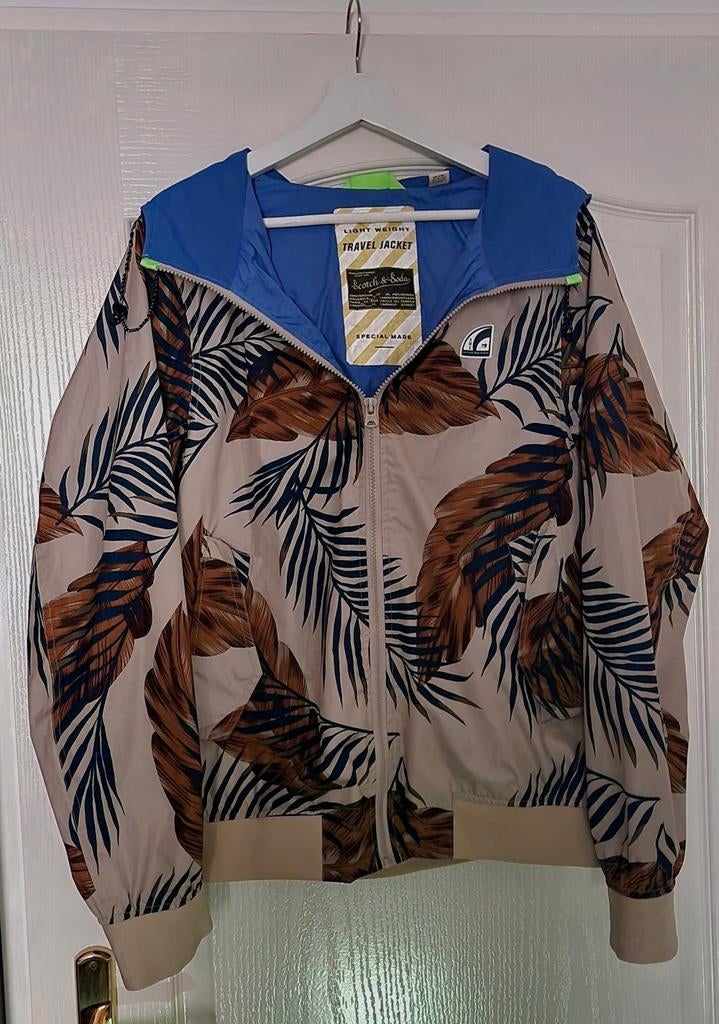 2x gedragen als nw. Scotch&Soda fleurig en licht jack mt. L, Maat 52/54 (L), Beige, Ophalen of Verzenden, Zo goed als nieuw