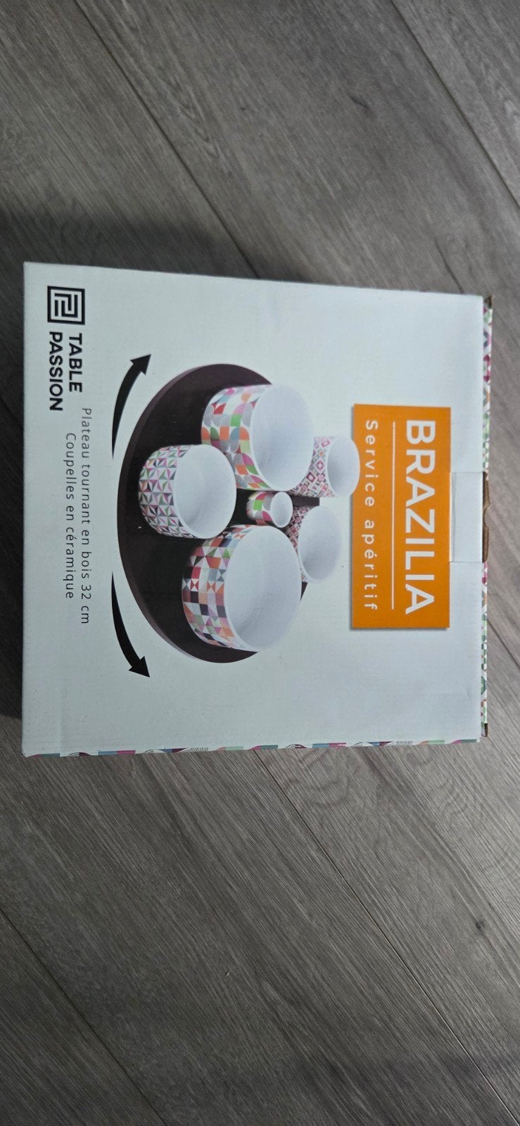 Table Passion Brazilia Aperitiefset - Houten Draaiplateau, Ophalen, Nieuw, Schaal of Schalen, Modern