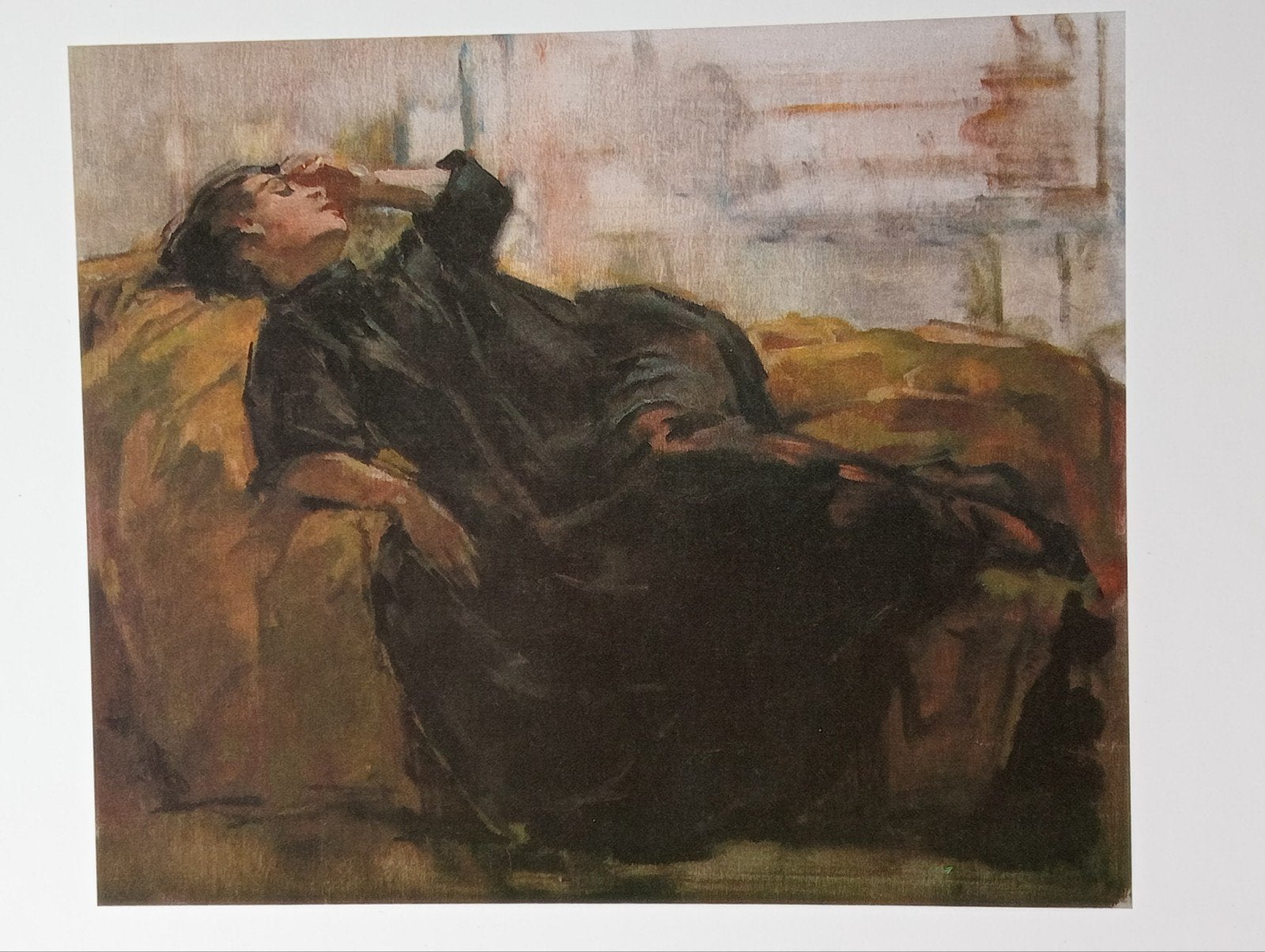 Sierk Schröder offset prent Rustende Vrouw, Ophalen of Verzenden