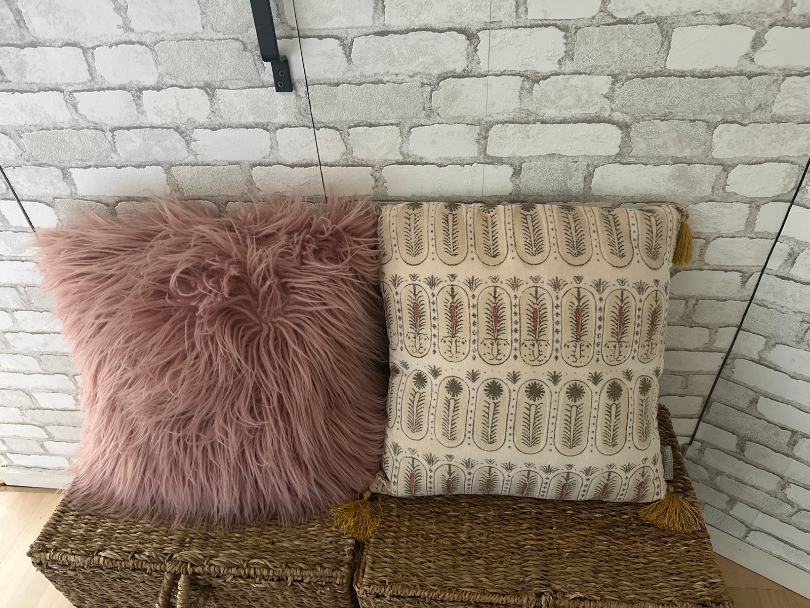 Set van 3 decoratieve kussens, Ophalen, Gebruikt, Roze, Vierkant