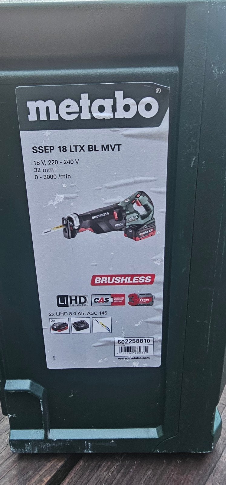 metabo 18v reciprozaag, Ophalen of Verzenden