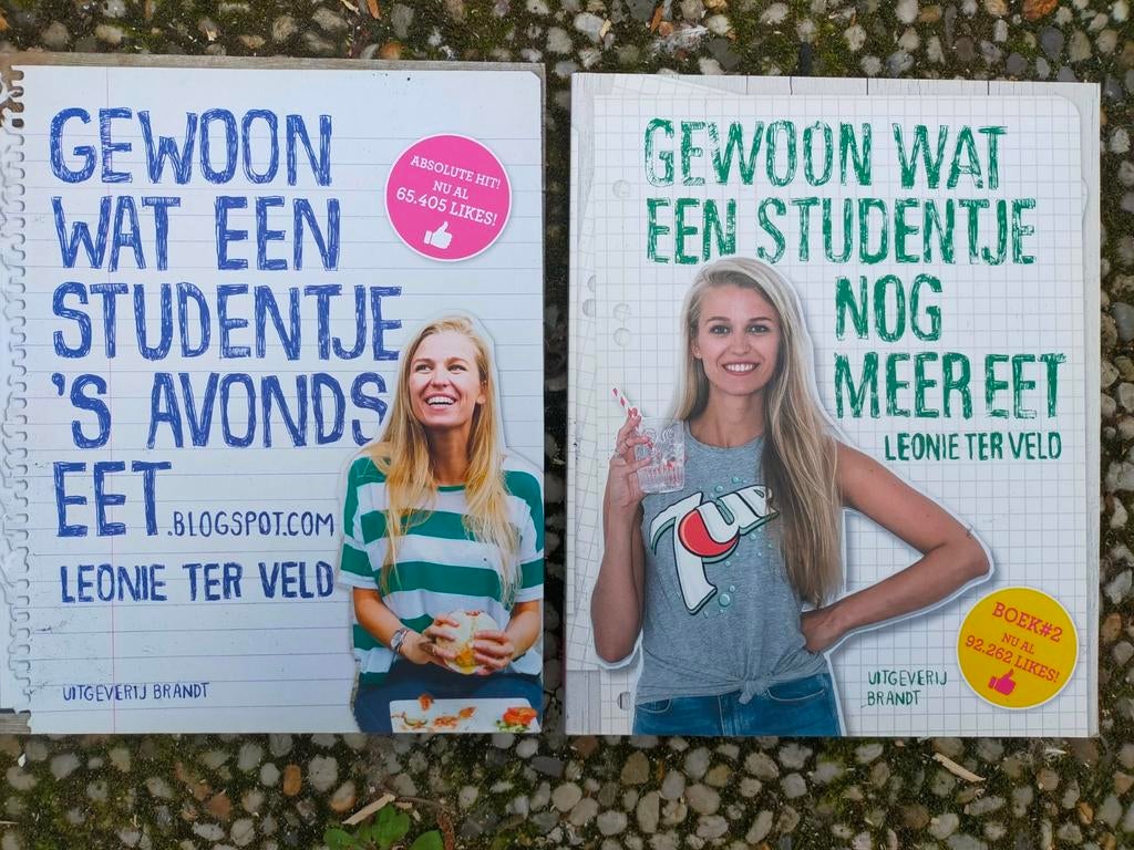 2x Leonie ter Veld - Gewoon wat een studentje eet... 2014/16, Ophalen of Verzenden, Zo goed als nieuw, Europa