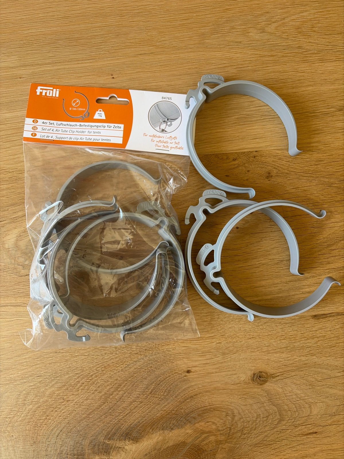 Froli luchtbuis bevestigingsclips voor tenten (7 stuks), Ophalen of Verzenden, Nieuw
