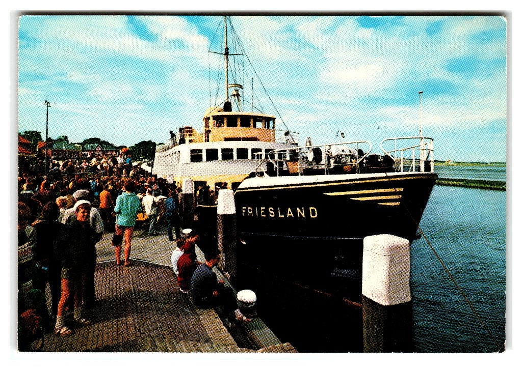 Terschelling, Aankomst Boot, Verzamelen, Ansichtkaarten | Nederland, Gelopen, Waddeneilanden, 1960 tot 1980, Verzenden