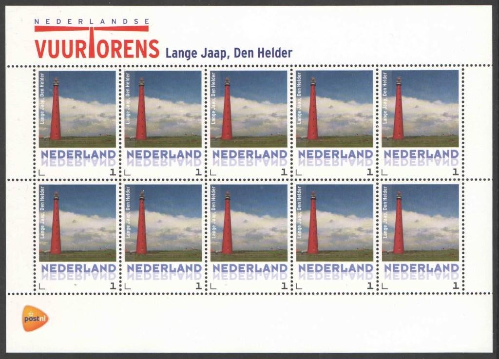 Postzegels Vuurtorens in Nederland: Lange Jaap, Den Helder, Ophalen of Verzenden, Na 1940, Postfris