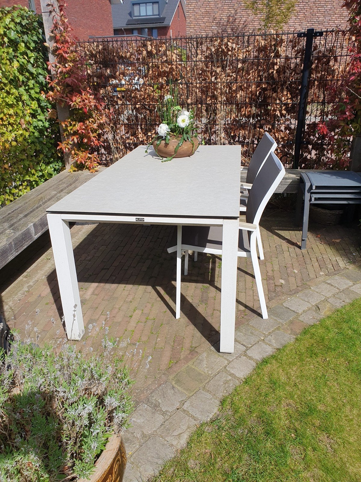 Life Outdoor Living tuintafel 180x90x75, Tuin en Terras, Ophalen, Eettafel, 6 zitplaatsen, Aluminium