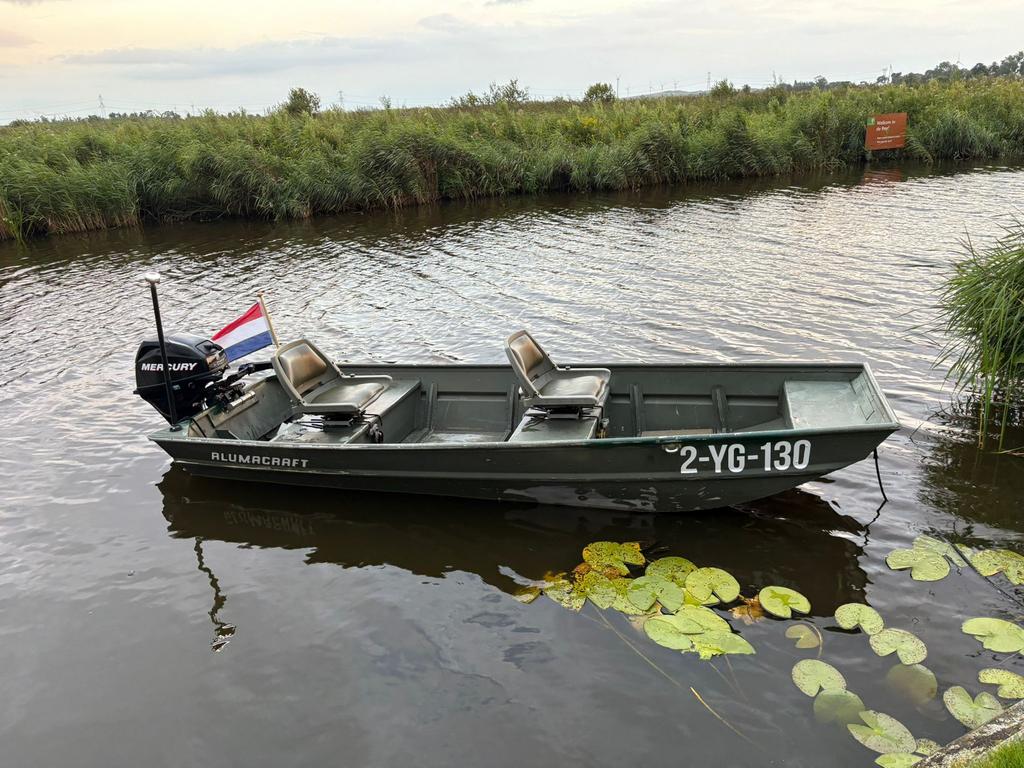 Alumacraft Aluminium boot met 15pk Mercury, Ophalen, Zo goed als nieuw, Polyester, Benzine