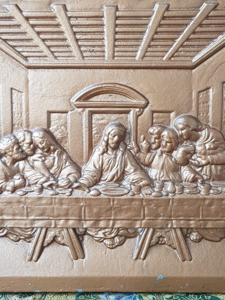 Mooie grote Laatste avondmaal plaquette uit Frankrijk 61 cm., Ophalen of Verzenden