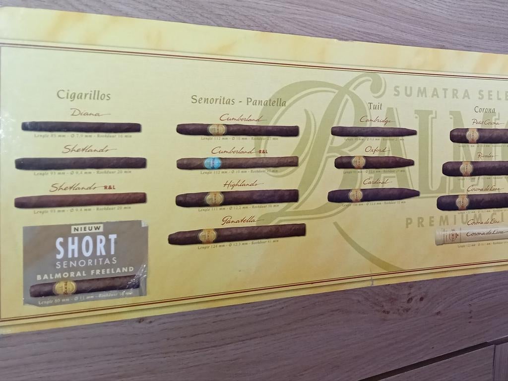 9 oude reclame kartonnen afbeelding rookwaren, Ophalen of Verzenden, Reclamebord