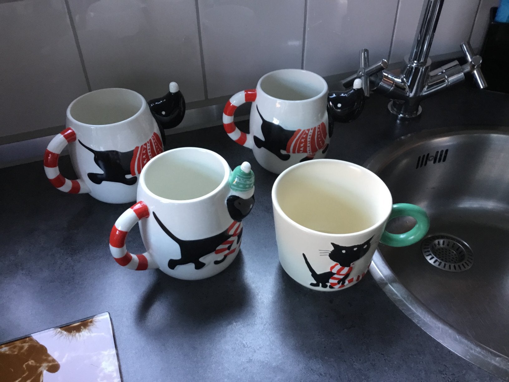 4 Bekers van Takkie en Siepie, Huis en Inrichting, Keuken | Servies, Ophalen, Overige materialen, Nieuw, Overige stijlen