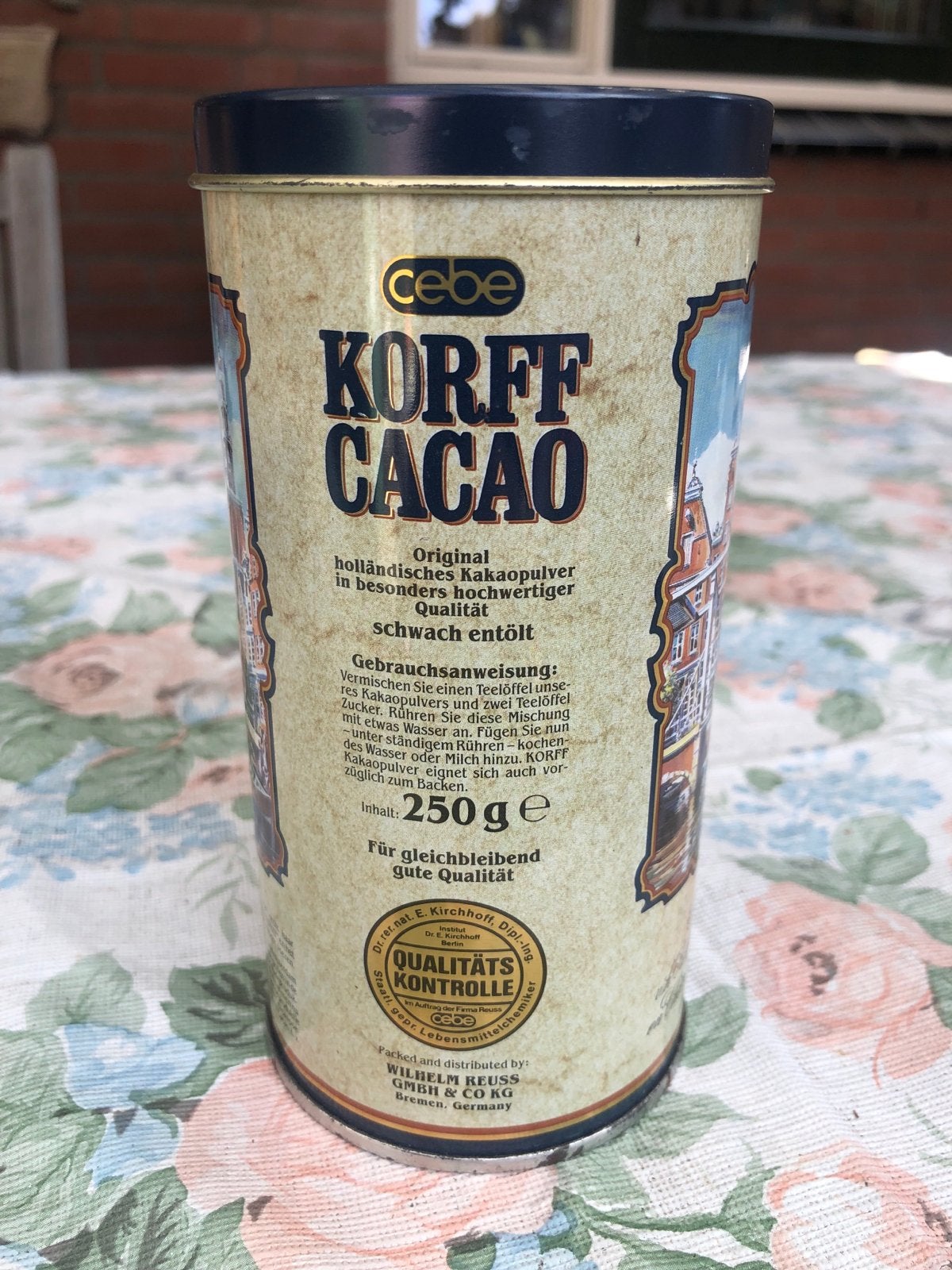 Vintage Cebe Korff Cacao Blik - Amsterdam Tafereel, Ophalen of Verzenden
