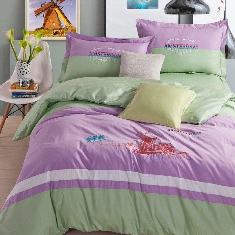 BED set * Amsterdam *, Verzenden, Dekbedovertrek, Katoen, Nieuw