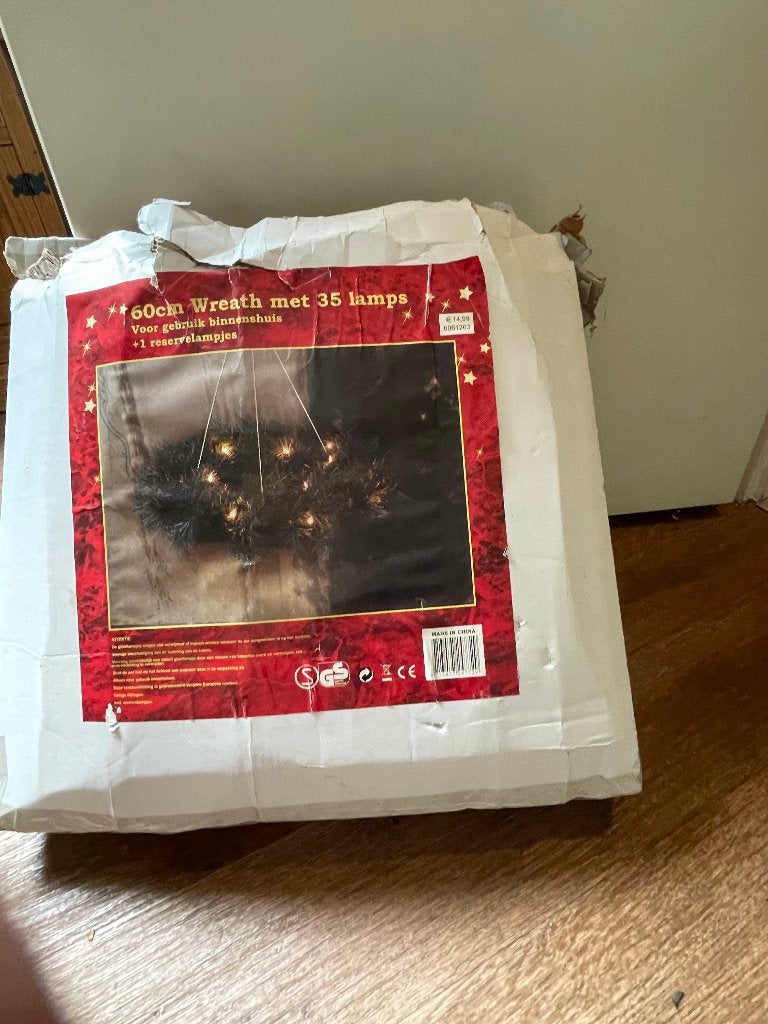 kerstkrans met verlichting, Ophalen of Verzenden, Zo goed als nieuw