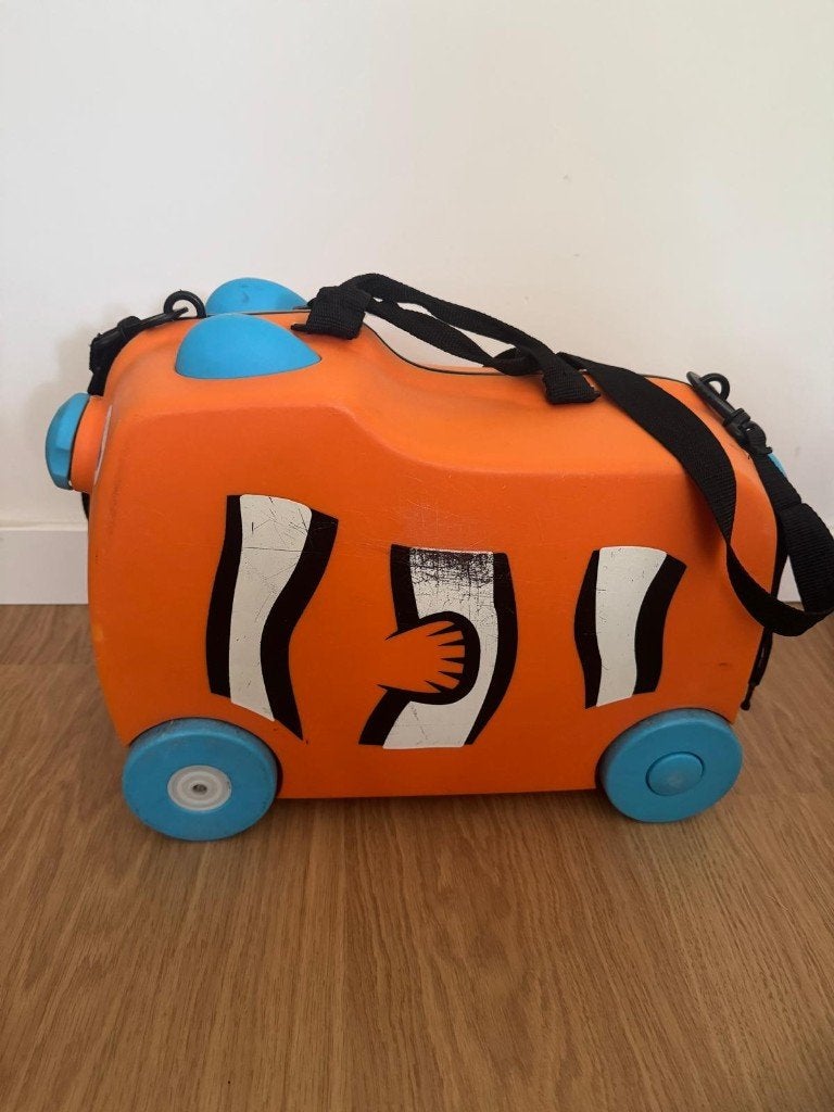 Kinderkoffer op wieltjes – Trunki style – oranje, Sieraden, Tassen en Uiterlijk, Koffers, Gebruikt, Hard kunststof, Minder dan 50 cm