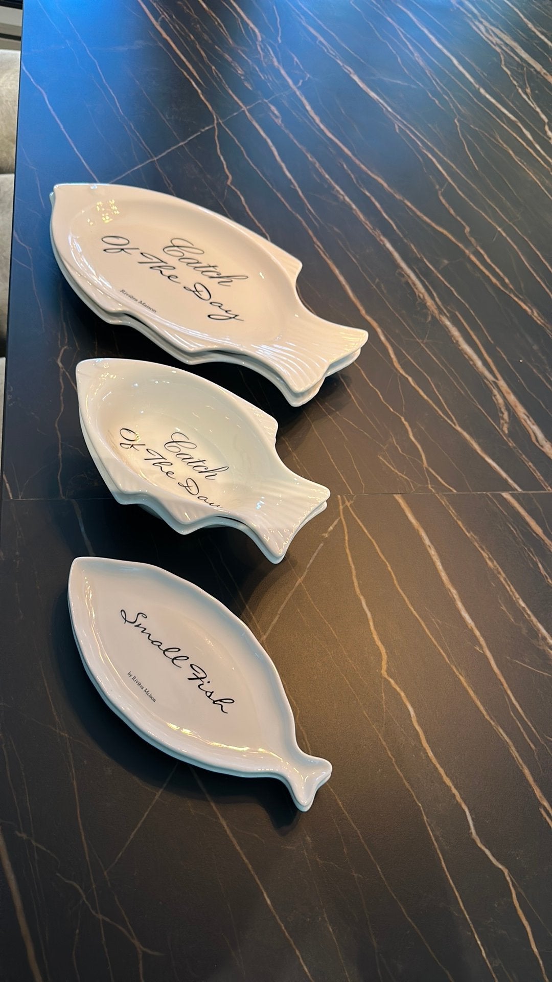 Riviera naison vis servies 6  delig, Gebruikt, Ophalen of Verzenden, Bord(en), Overige stijlen