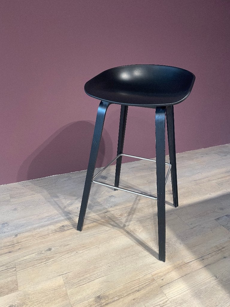 Barkruk HAY AAS About a Stool, zwart (6 stuks beschikbaar), Ophalen, 60 tot 90 cm, Hout, Gebruikt