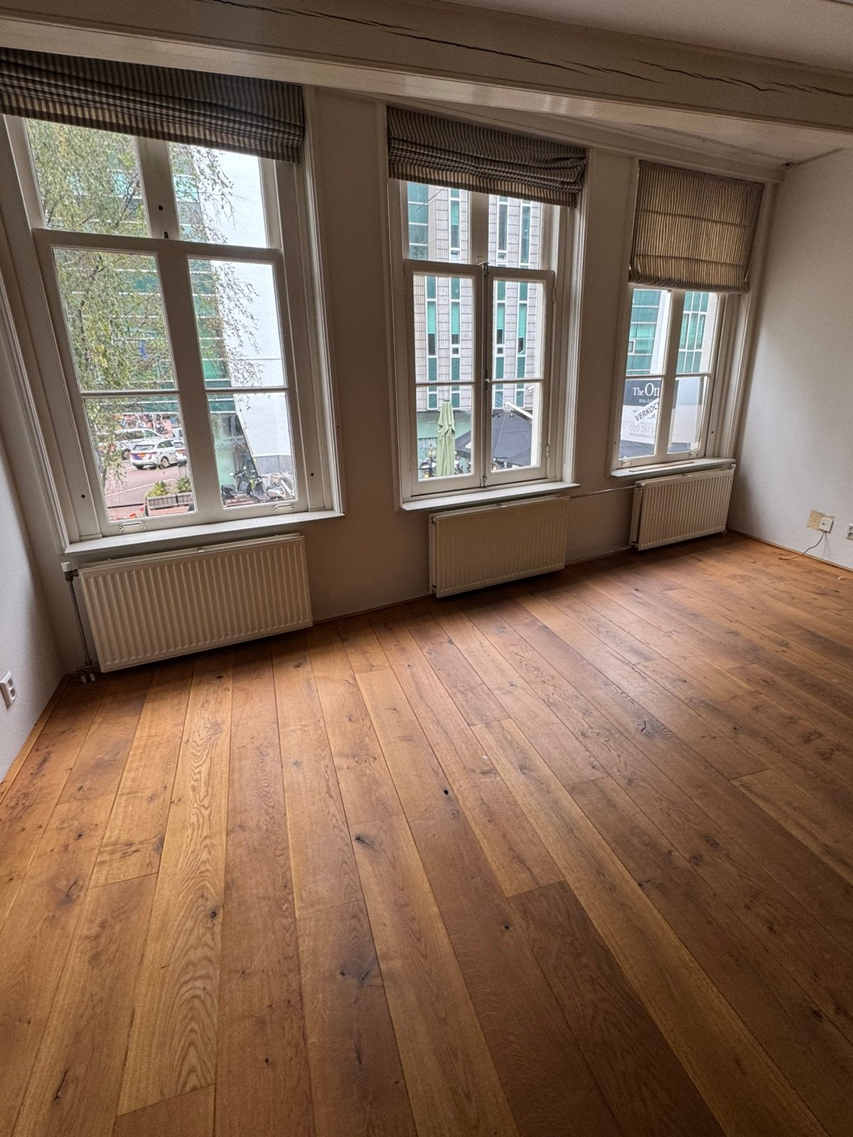 Mooie prijs! Originele Ca. 50 m² eiken dure houten vloer, Ophalen, Vloerdelen of -planken, Zo goed als nieuw, 10 m² of meer