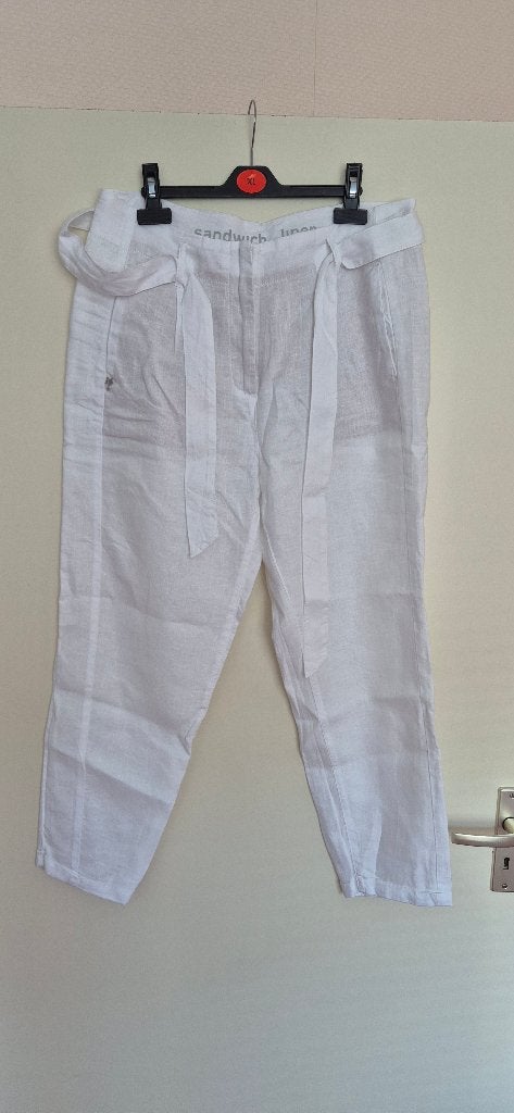 Sandwich witte linnen broek 7/8, maat 38, Wit, Didi, Ophalen of Verzenden, Zo goed als nieuw