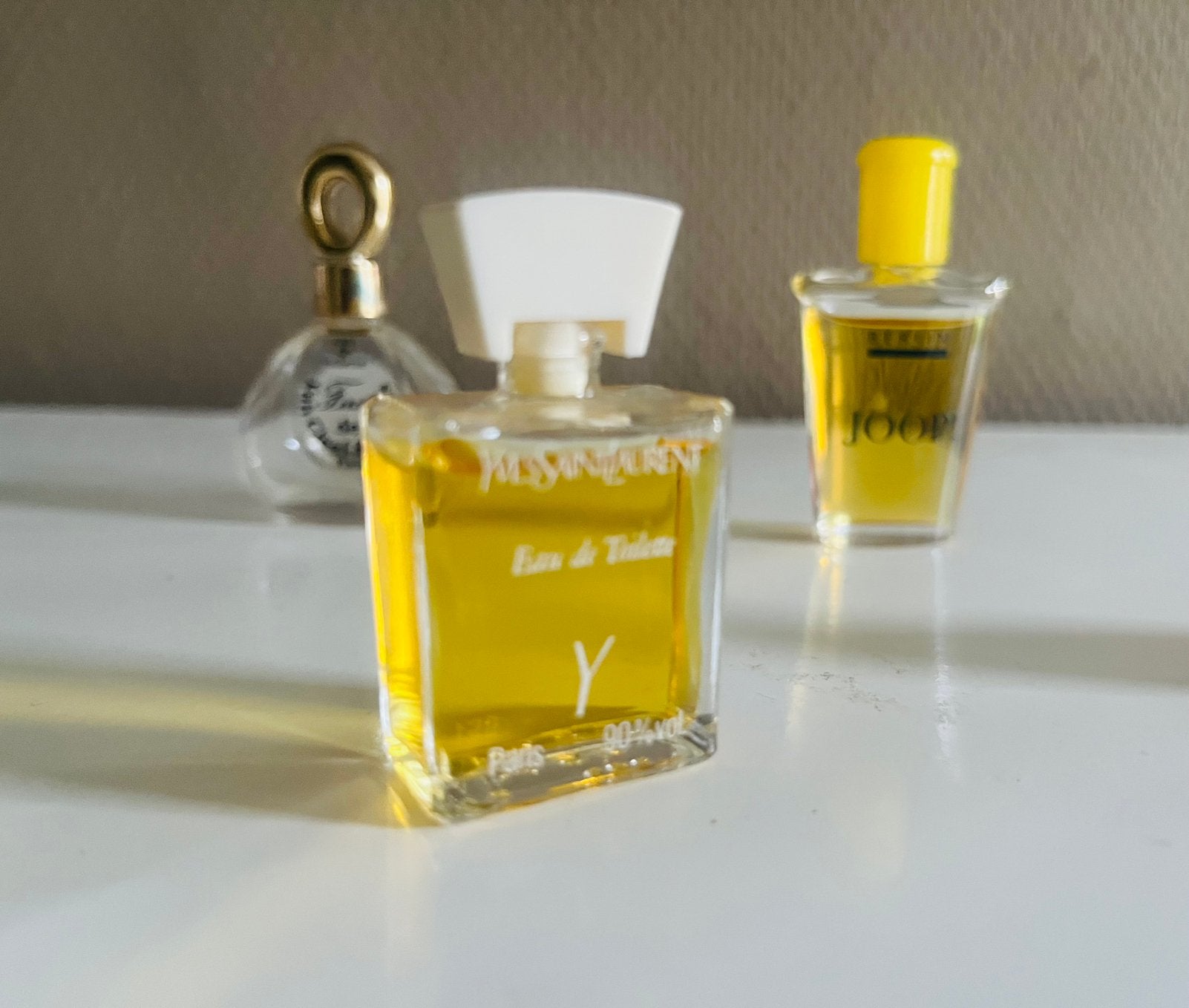 Minitiaturen parfums YSL etc, Ophalen of Verzenden, Zo goed als nieuw, Miniatuur, Gevuld