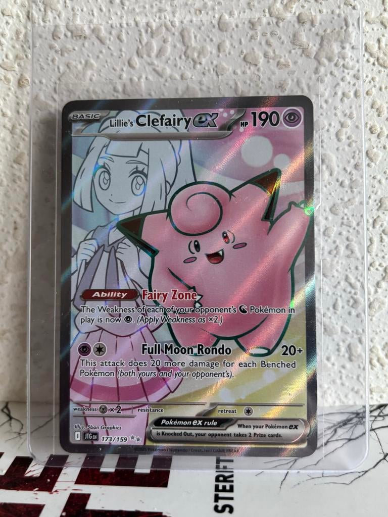 Lillie's Clefairy EX & Wigglytuff Pokémon kaarten, Ophalen of Verzenden, Zo goed als nieuw, Meerdere kaarten, Foil
