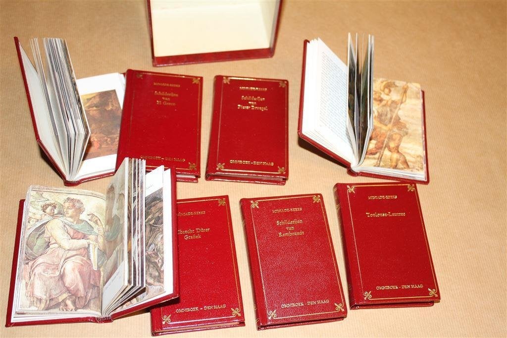 Miniade-reeks. Complete set in 8 delen. Vinci, Gogh..., Ophalen of Verzenden, Zo goed als nieuw