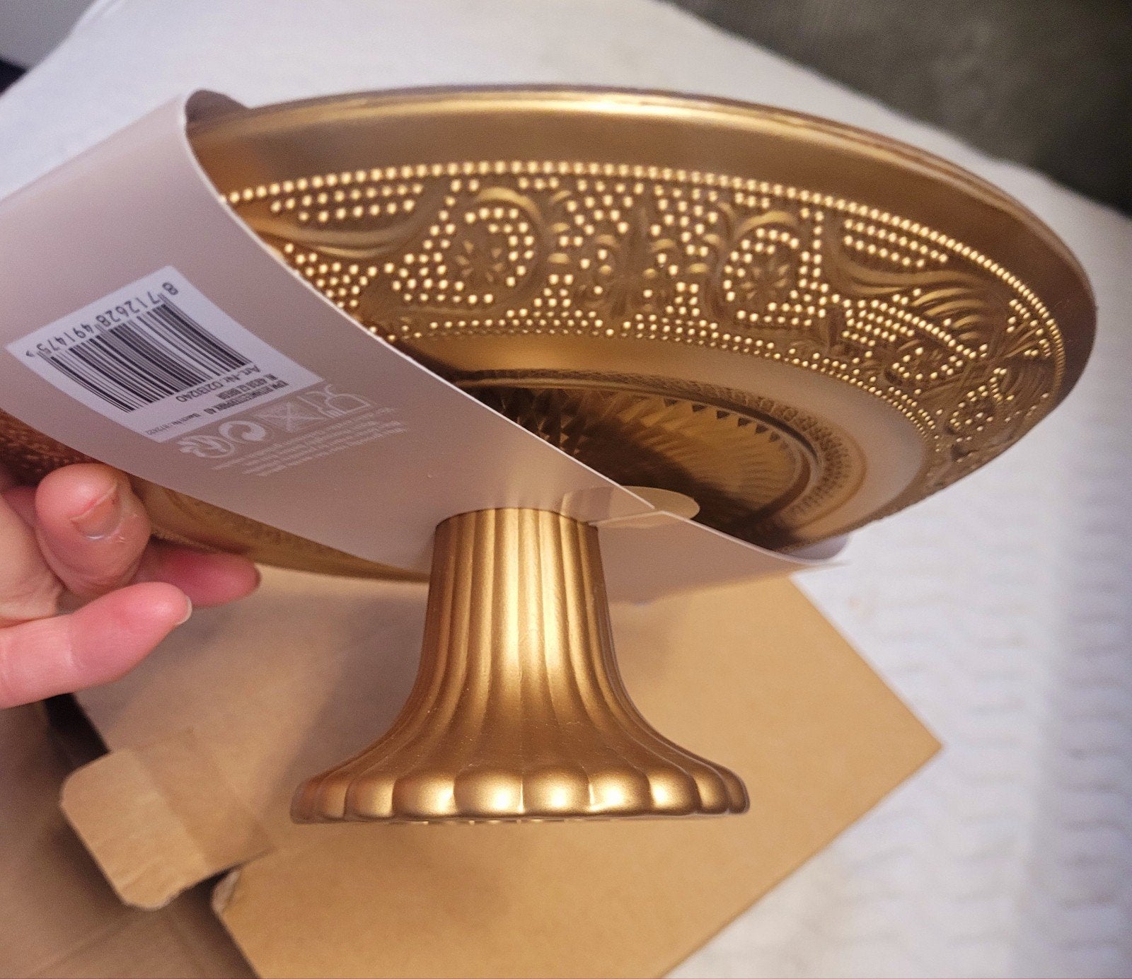 Gouden Taarthouder / Cake Stand van Gusta - Nieuw in Doos, Ophalen of Verzenden