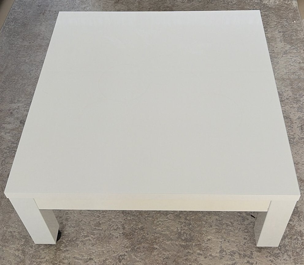 Salontafel Hoogglans wit groot, Huis en Inrichting, Tafels | Salontafels, Ophalen, Vierkant, Zo goed als nieuw, 100 tot 150 cm