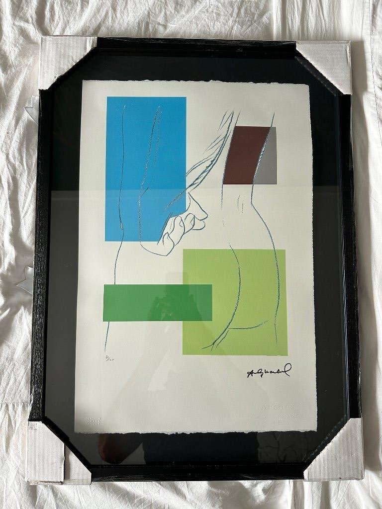 litho Andy Warhol, Met glas, Ophalen, Overige onderwerpen, Lithografie