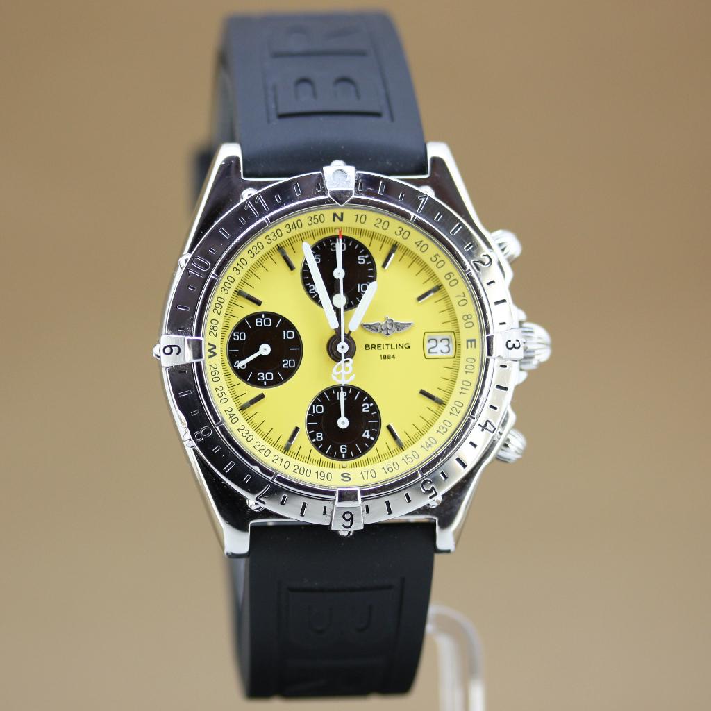 Breitling Chronomat Longitude A20048 Yellow, Gebruikt, Staal, Breitling, Polshorloge