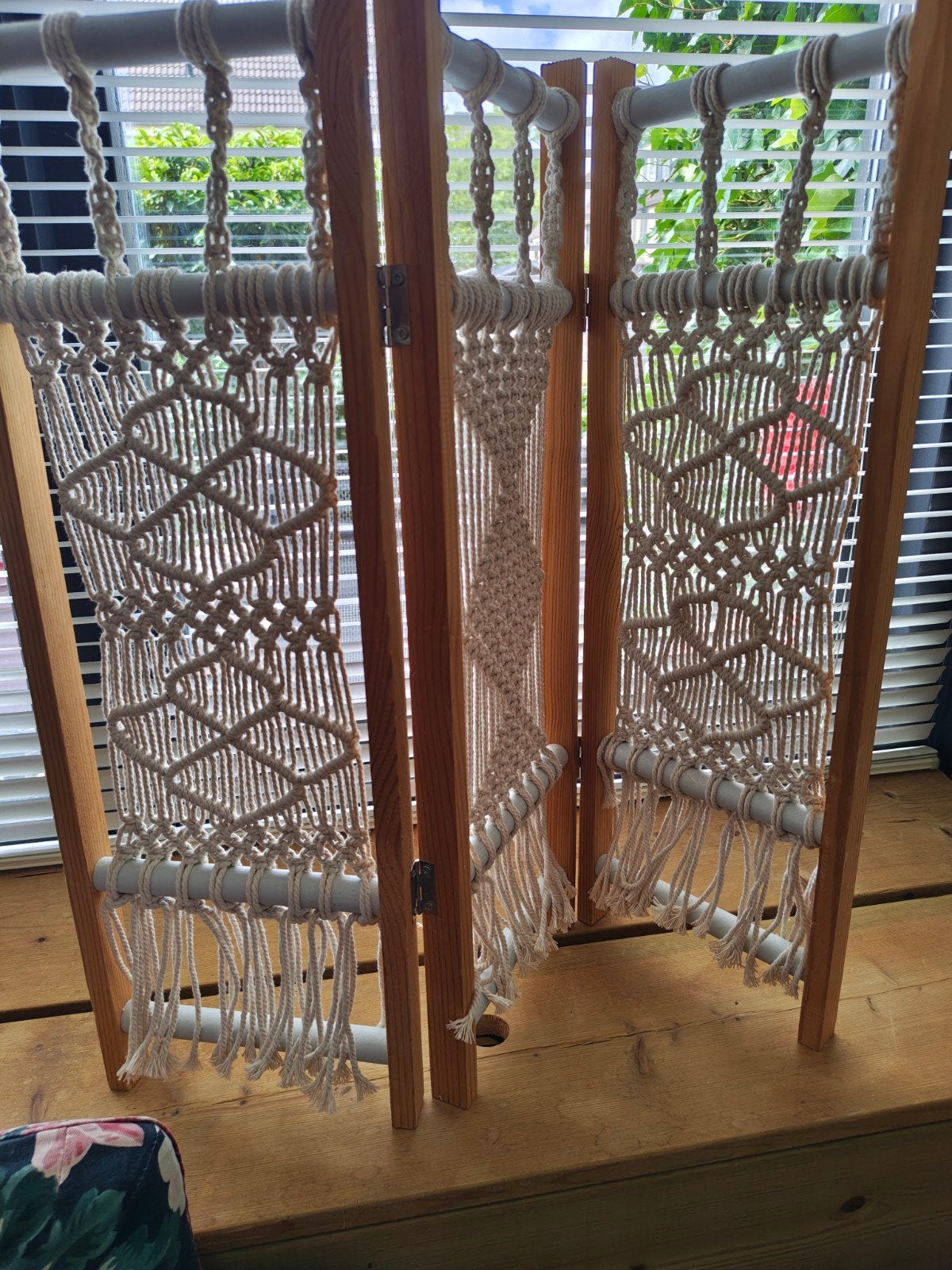 shutters scherm Ibiza boho Macrame style gehaakt, Huis en Inrichting, Woonaccessoires | Kamerschermen, Ophalen of Verzenden