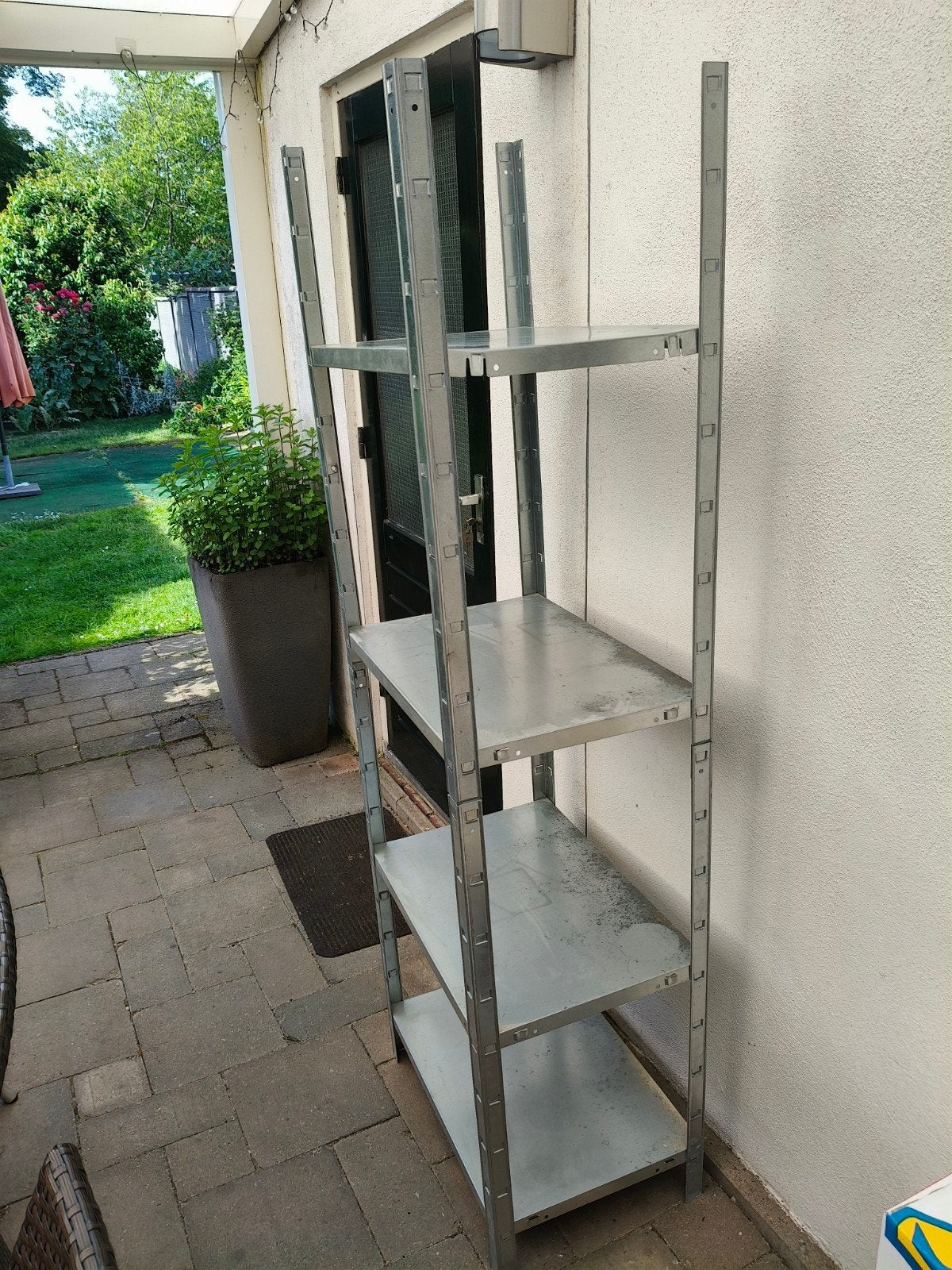 Metalen stellingkast met 4 planken, Ophalen of Verzenden, Gebruikt