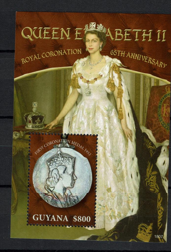GUYANA 2018 PF BLOK QUEEN ELIZABETH ROYALTY KONINGSHUIS, Ophalen of Verzenden, Postfris, Koningshuis