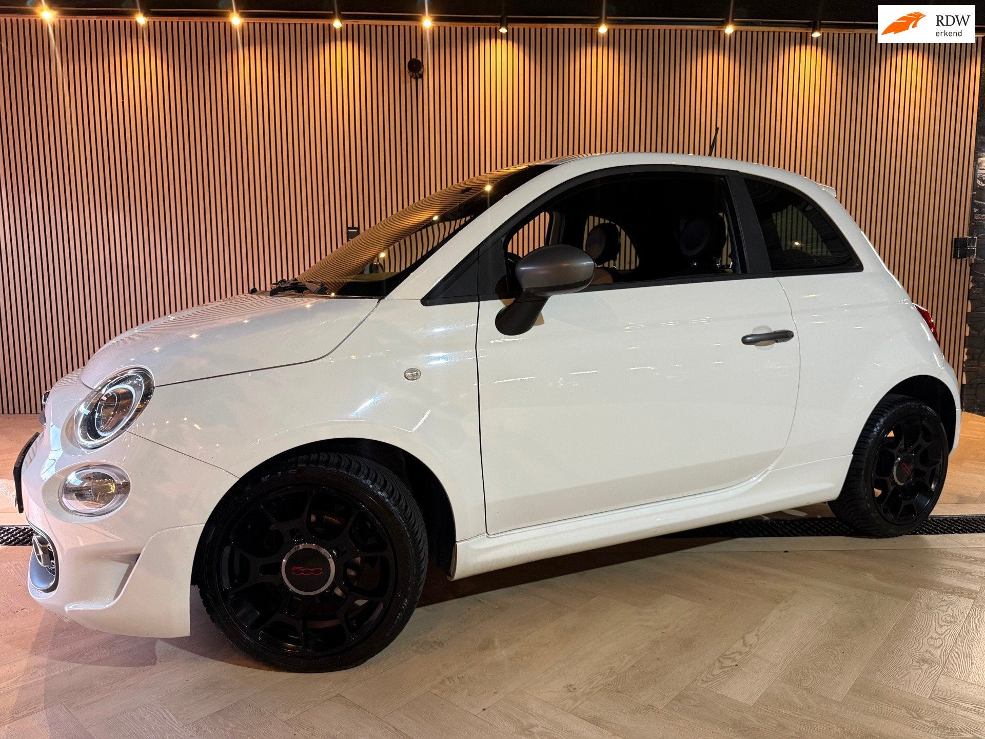Fiat 500 Sport | Navi | Uniek | Nieuwe-type, Auto's, Fiat, Voorwielaandrijving, Gebruikt, Zwart, Leder en Stof