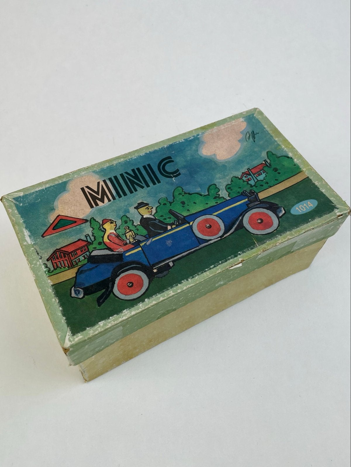 Vintage Minic blikken auto met opwindmechanisme en doos, Ophalen of Verzenden, Gebruikt