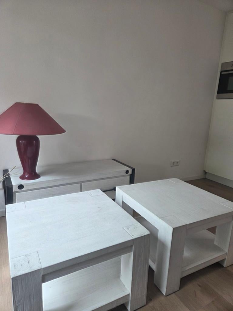 Set witte Salontafels + TV meubel, ook los over te nemen, Ophalen