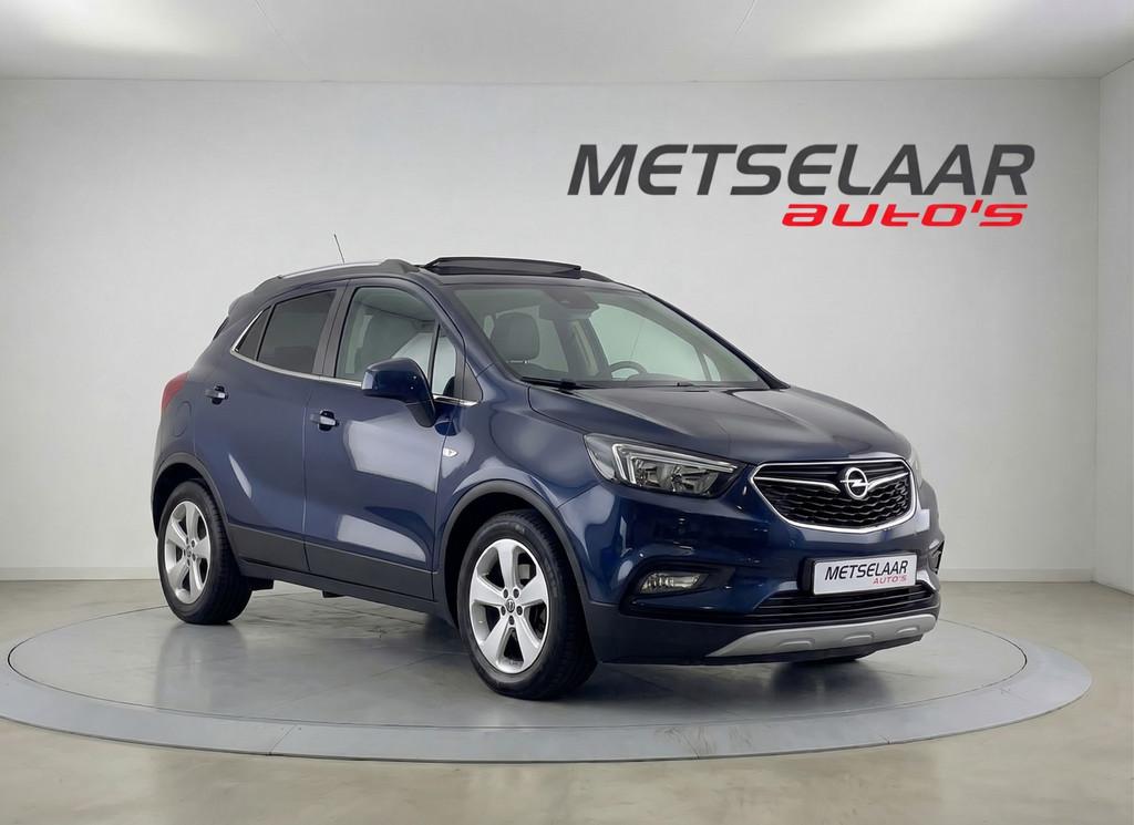 Opel Mokka X 1.4 Turbo Innovation ✅Panodak ✅Leer ✅Navi, Gebruikt, Blauw, Leder, 1364 cc