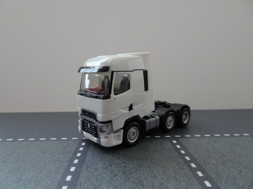 110 herpa renault t facelift 3-as trekker wit 1:87 truck, Ophalen of Verzenden, Zo goed als nieuw, Bus of Vrachtwagen, Herpa