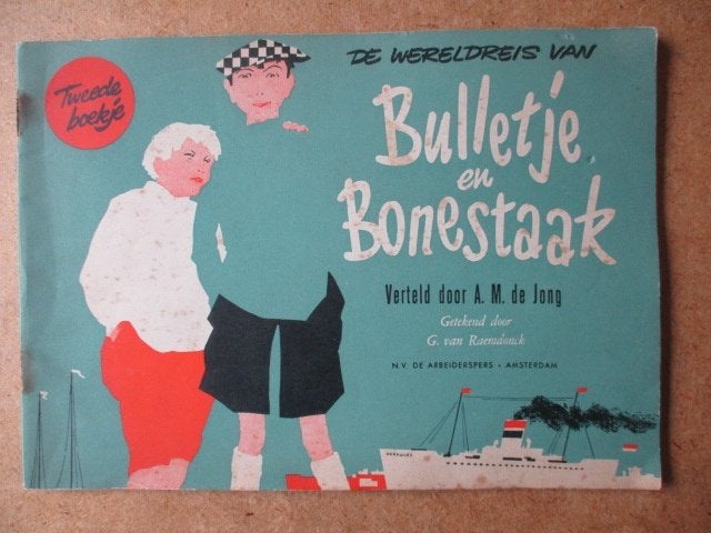 adv8197 de wereldreis van bulletje en bonestaak, Eén stripboek, Ophalen, Gelezen