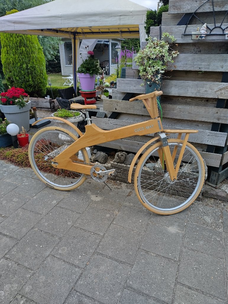 Unieke houten fiets Coco-Mat, Terugtraprem, Gebruikt, Versnellingen, 53 tot 57 cm