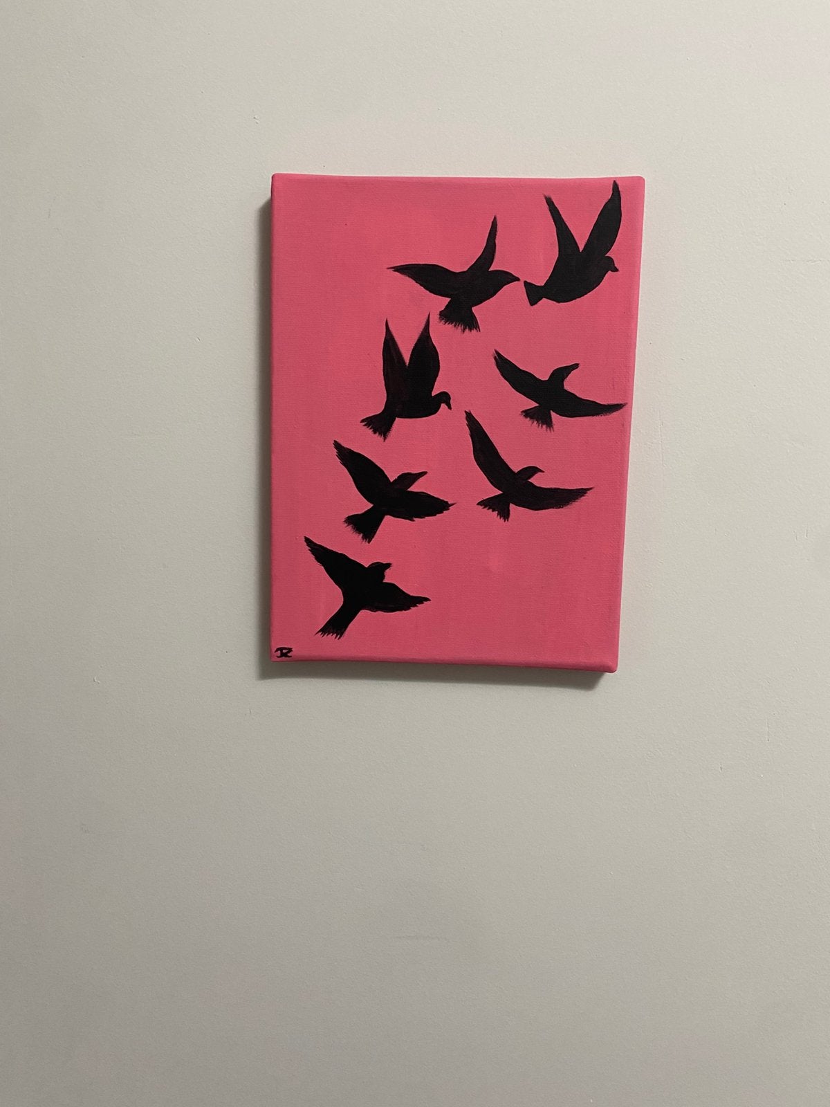 Handgeschilderd schilderij met vogels, Ophalen