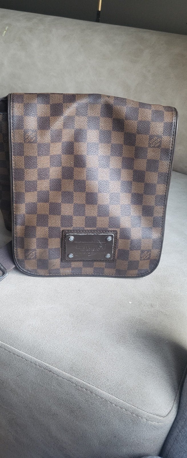 Louis Vuitton Schoudertas Damier Ebene, Ophalen of Verzenden, Gebruikt, Bruin, Overige merken