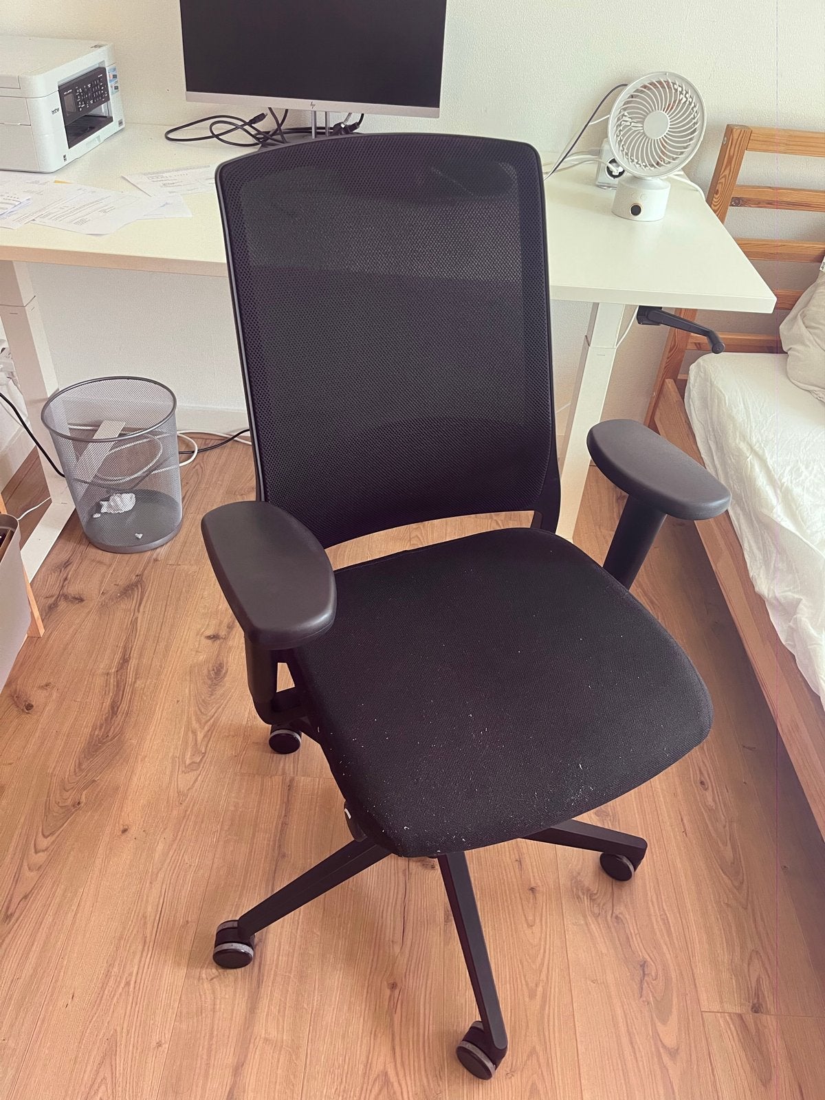 Gispen Bureaustoel - Zwart, Ergonomisch, Gebruikt, Zwart, Ophalen of Verzenden, Bureaustoel