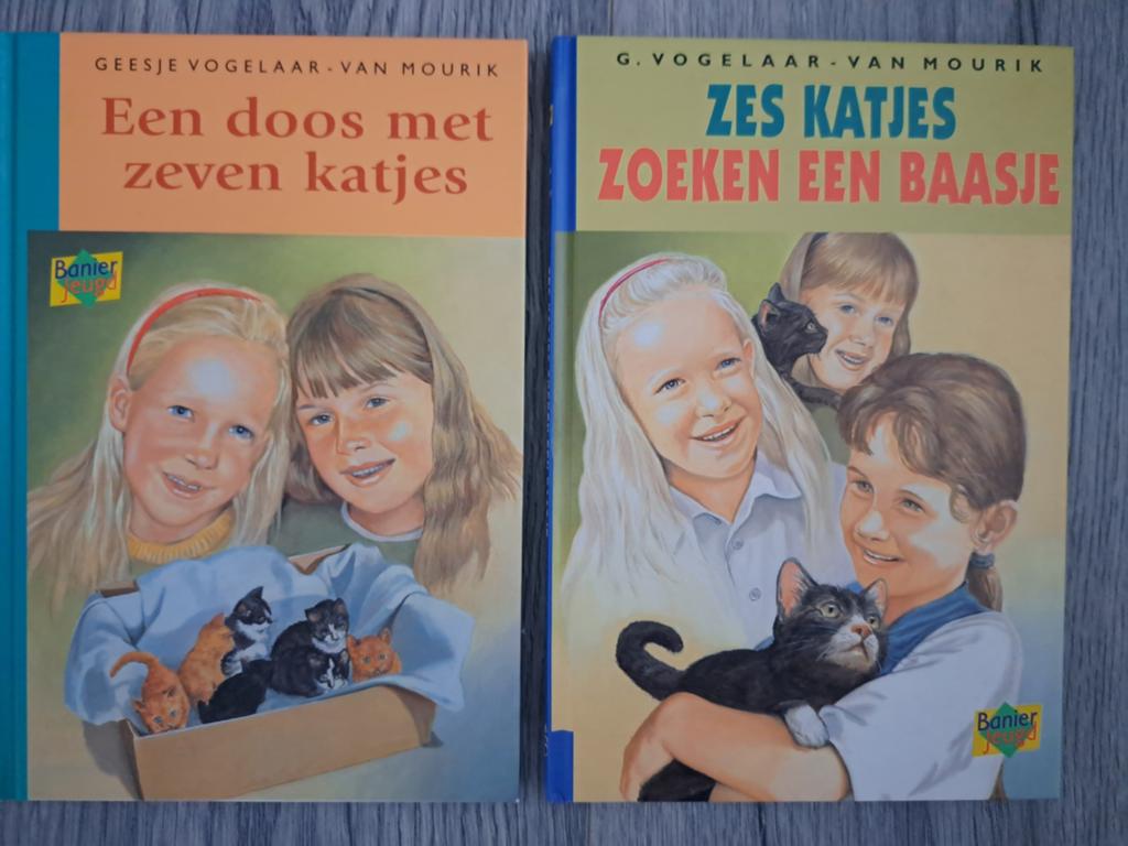 Een doos met zeven katjes en Zes katjes zoeken een baasje., Ophalen of Verzenden, Fictie algemeen