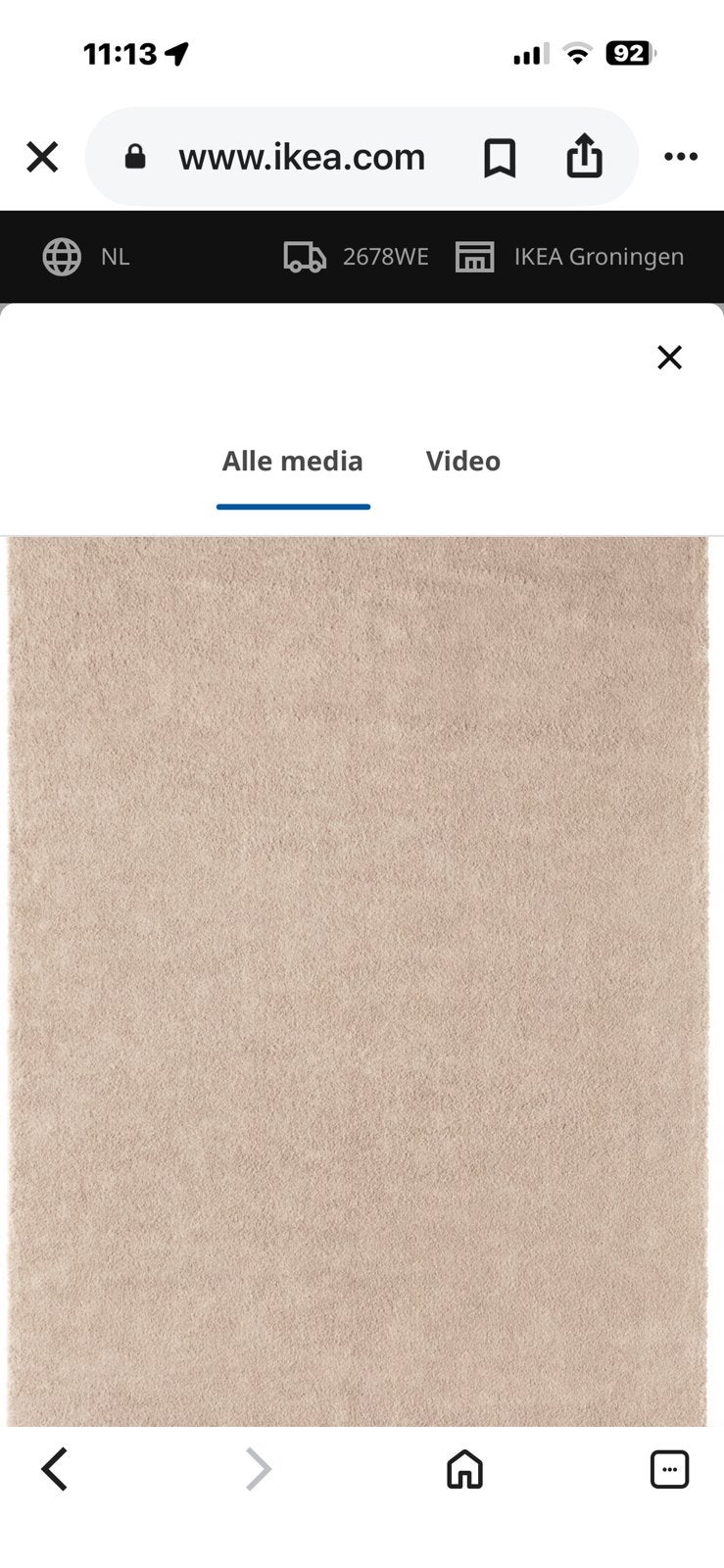 Mooie vloerkleed, Huis en Inrichting, Ophalen, Zo goed als nieuw, Rechthoekig, 200 cm of meer