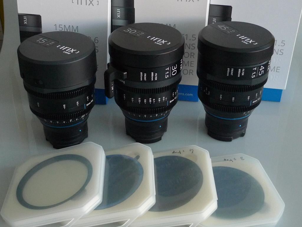 3 IRIX CINE TOP PRIMES!: SONY E lenzen + 4 MMS filters!!, Ophalen of Verzenden, Zo goed als nieuw, Overige typen