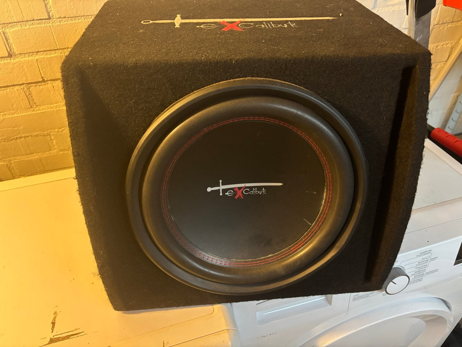 Excalibur Subwoofer met kabels, Auto diversen, Ophalen, Gebruikt