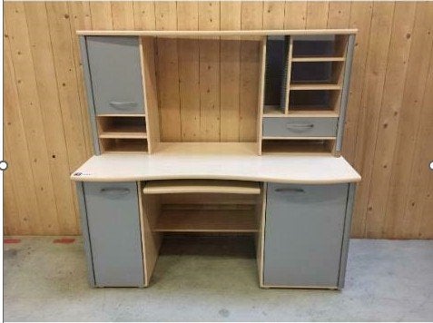 Bureau met ombouw (155x70x77), Ophalen, Demontabel, Gebruikt, 155 cm