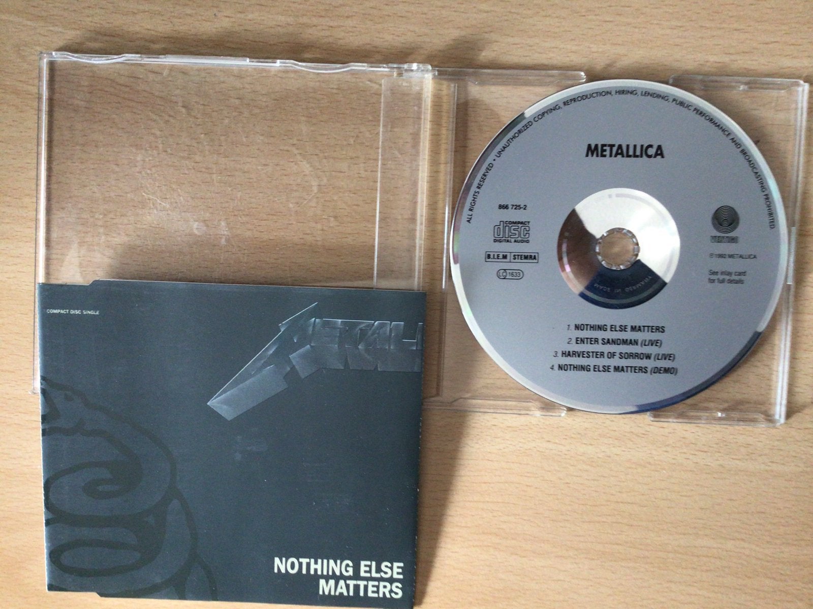 Metallica-Nothing else matters met twee live nummers. EP., Ophalen of Verzenden, Zo goed als nieuw